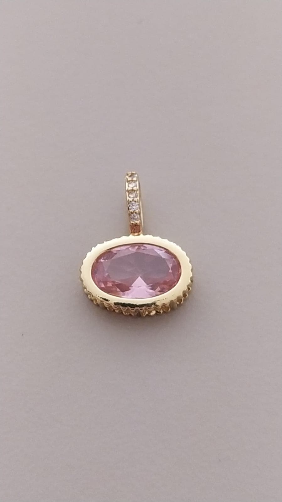 DIJE OVALO ROSA