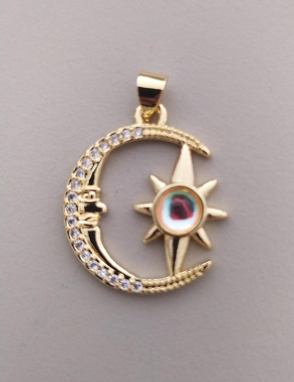 DIJE LUNA Y SOL TORNASOL