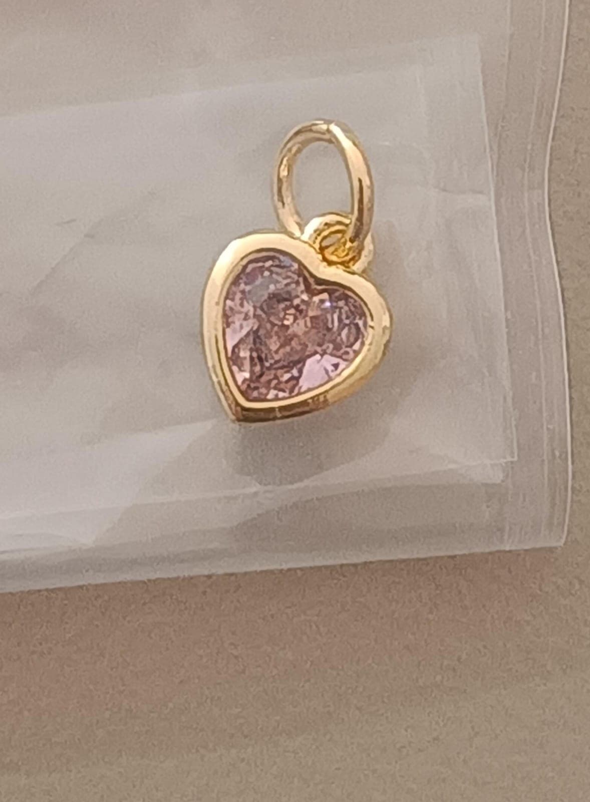 DIJE CORAZON ROSA MINI