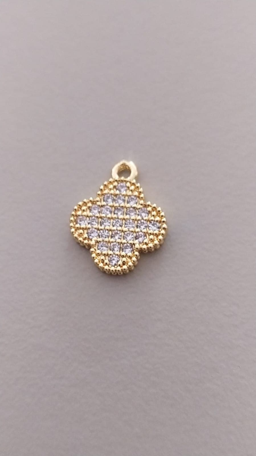 DIJE TREBOL CON ZIRCONIAS CHICO