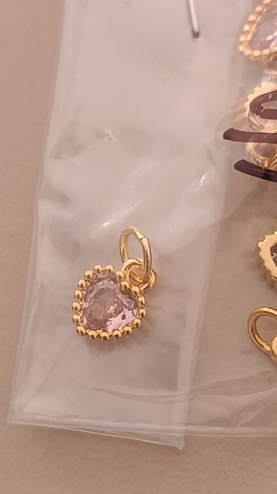 CORAZÓN MINI CRISTAL ROSA