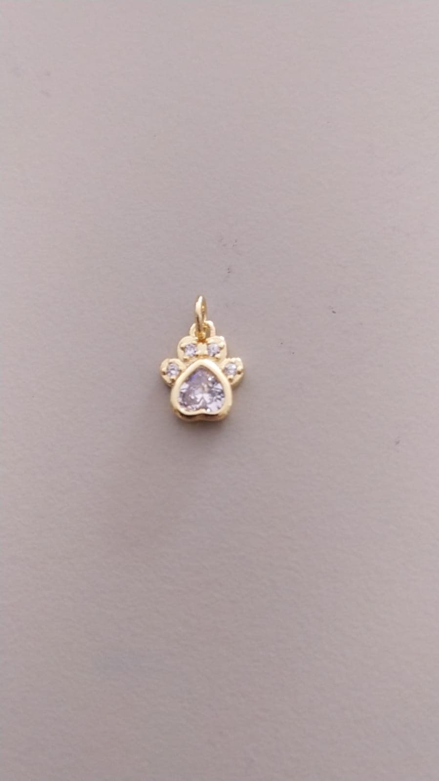 HUELLITA MASCOTA CON ZIRCONIAS